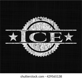 Ice written on a chalkboard