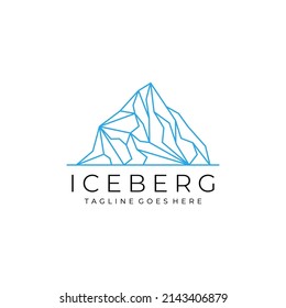 Icebearg logo design vector template