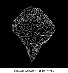 Iceberg abstract modern business background with lines. Wireframe low poly mesh vector illustration