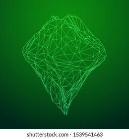 Iceberg abstract modern business background with lines. Wireframe low poly mesh vector illustration