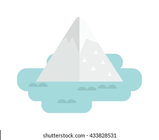 Iceberg apparently cheating, very big underwater iceberg in middle of ocean and cold underwater nature blue, landscape iceberg