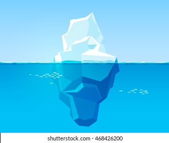 Iceberg, blue color. Vector, illustration