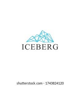 iceberg blue logo vector inspiration