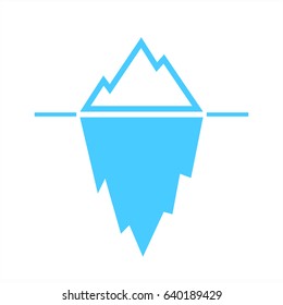 Iceberg blue vector pictogram on white background. Iceberg eps icon.