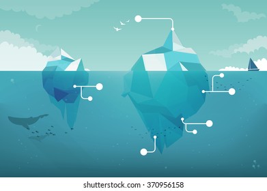 Iceberg business concept