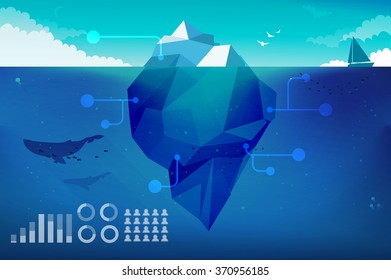 Iceberg business concept