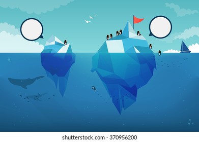 Iceberg business concept