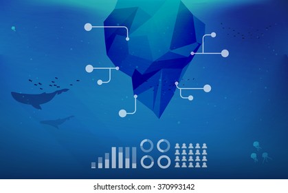 Iceberg business concept