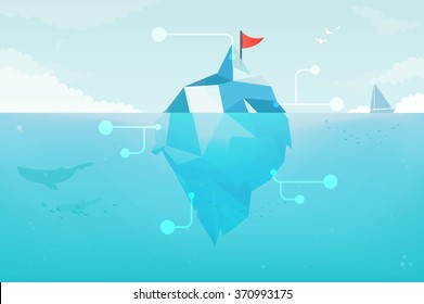 Iceberg business concept