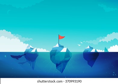 Iceberg business concept