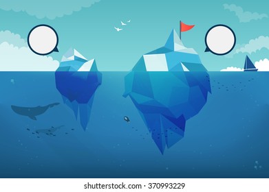Iceberg business concept