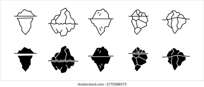 Iceberg Concept Hidden Depth Ocean Icon