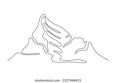  iceberg continuous line vector illustration design