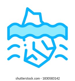 iceberg crash icon vector. iceberg crash sign. color symbol illustration