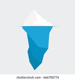 iceberg diagram vector illustration. ice berg icon