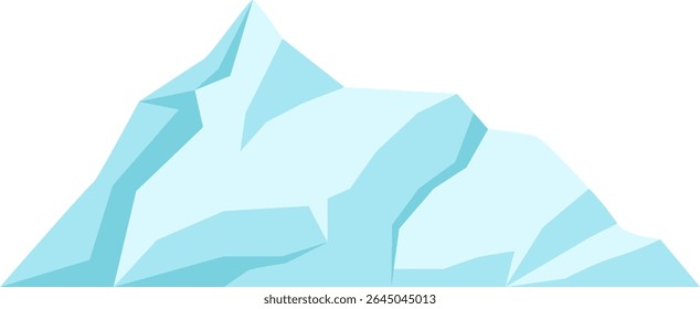 Iceberg emerging from the water with sharp edges, representing global warming and environmental issues, perfect for projects related to climate change and its impact on the planet