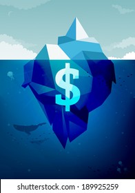 Iceberg financial concept