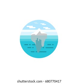 Iceberg flat design vector