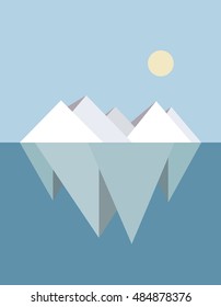 Iceberg. Flat design. Vector illustration. EPS10.