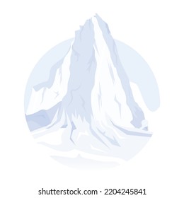 An iceberg flat modern illustration 