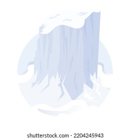Ein Eisberg-Flachbild-Illustration 