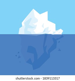 Iceberg flat ,symbol and vector,Can be used for web, print and mobile