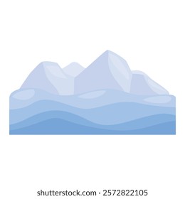 Iceberg floating on sea, global warming concept