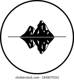 iceberg floating in the sea symbol