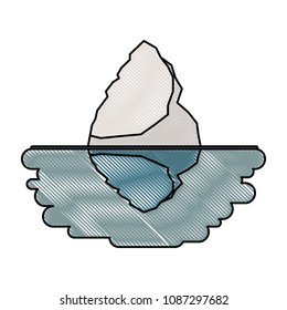 iceberg floating in the water