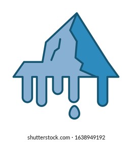iceberg floating in the water vector illustration design
