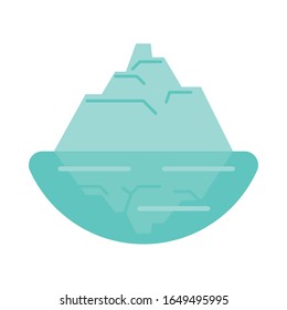 iceberg floating in the water vector illustration design