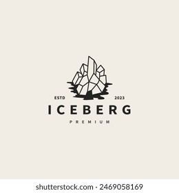 iceberg geometric logo design illustration 3