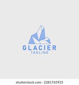 iceberg glacier brand logo company simple design