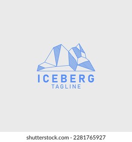 iceberg glacier brand logo company simple design