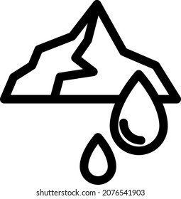 iceberg and global warming icon, climate change icon , vector illustration