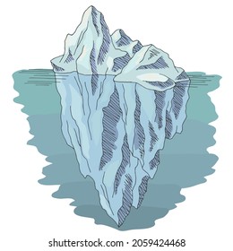 Iceberg graphic color isolated sketch illustration vector 