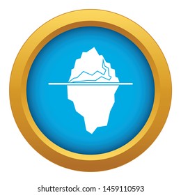 Iceberg icon blue vector isolated on white background for any design