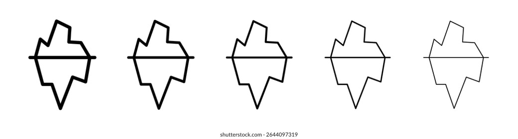 Iceberg icon concept. graphic design, logo, Web, UI.