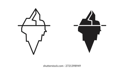 Iceberg Icon Concept Set. Einfache Symbolsammlung