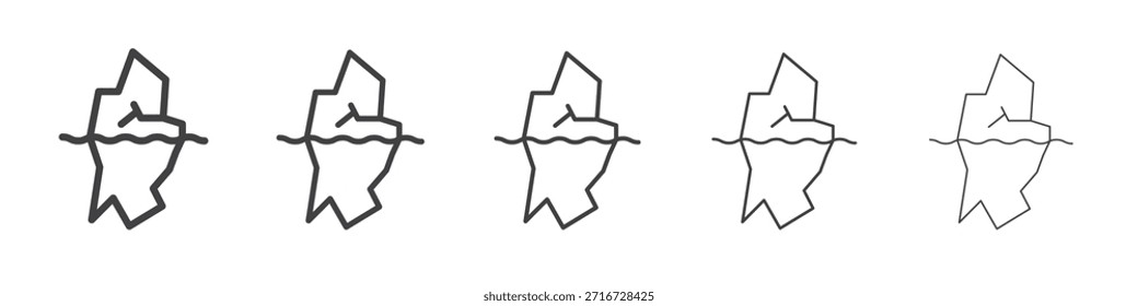Icono de Iceberg diseño, logotipo, App, UI. Ilustración vectorial, EPS