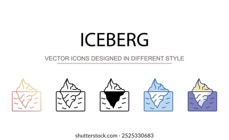 Iceberg design ícone com fundo branco ilustração stock