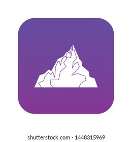 Iceberg icon digital purple for any design isolated on white vector illustration