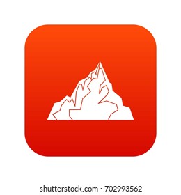 Iceberg icon digital red for any design isolated on white vector illustration