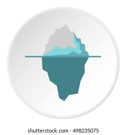 Iceberg icon. Flat illustration of iceberg vector icon for web