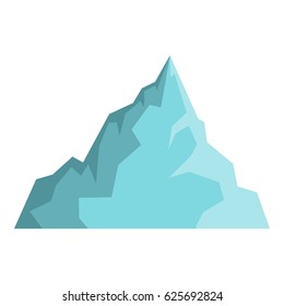 Iceberg icon. Flat illustration of iceberg vector icon isolated on white background