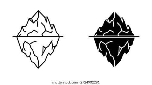 Iceberg Icon Grafikdesign. Vektorsymbol-Illustrationen