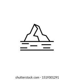 Iceberg icon. Ice mountain vector icon for your web site design, logo, app, UI. Vector illustration, EPS10.