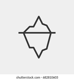 Iceberg icon illustration isolated vector sign symbol