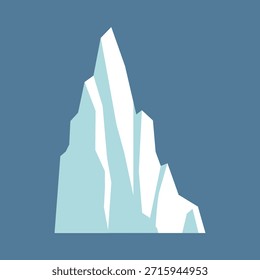 Ilustração de Ícone Iceberg com Plano de Fundo Simples