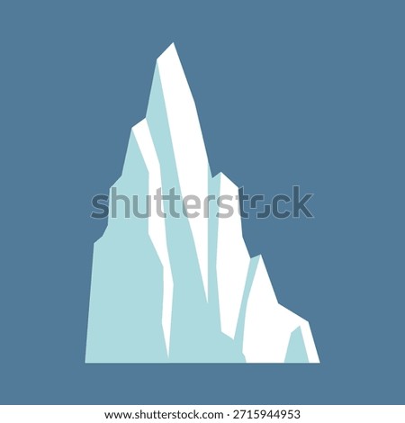 Iceberg Icon Illustration With Simple Background
